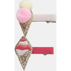 Σετ Παιδικά Κοκαλάκια για Κορίτσια Ice Cream Cones 2 τμχ ΑΣΗΜΙ