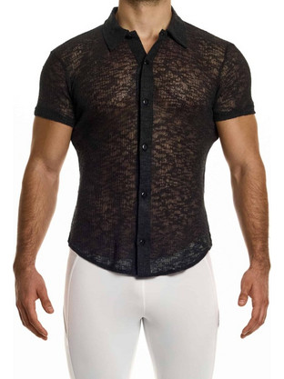Modus Vivendi Curly Ανδρικό Πουκάμισο Μαύρο