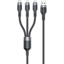 Καλώδιο AWEI CL-975 usb-c/lightning/mico 3 σε 1, μαύρο