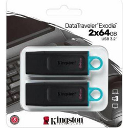 Kingston DataTraveler Exodia 64GB USB Stick 3.2 Gen 1 με USB-A 2pcs