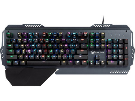 Meetion MK20 Μηχανικό Gaming Πληκτρολόγιο με Custom Blue Διακόπτες RGB Silver