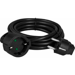 POWERTECH μπαλαντέζα ρεύματος PT-1562, 1x schuko, 16A, 5m, μαύρη