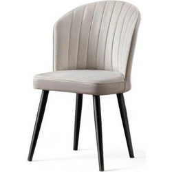 Fidelio Home Rubi Καρέκλα Τραπεζαρίας Μπεζ 52x45x90cm FD-RUBI-BG