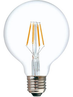 Λαμπτήρας LED G80 Bulb pakoworld 4W E27 2700K 200-220V clear