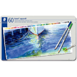 Staedtler Karat Aquarell Κασετίνα Ξυλομπογιές Ακουαρέλας Σετ 60τμχ