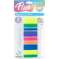 ΑΥΤΟΚΟΛΛΗΤΟΙ ΣΕΛΙΔΟΔΕΙΚΤΕΣ OFFICE BOX 6 ΧΡΩΜΑΤΑ FLUO ΣΕ 3 ΜΕΓΕΘΗ 180φ 18009