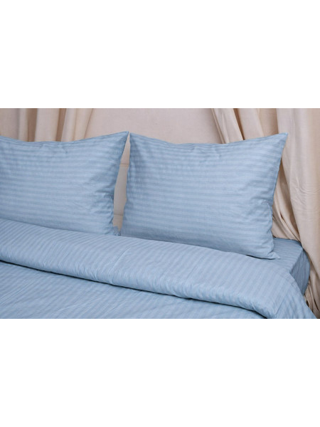 Παπλωματοθήκη Μονή Satin Stripe 850 Blue Polycotton Viopros (160x240) 1Τεμ