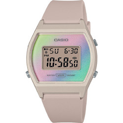 Casio Ψηφιακό Γυναικείο Ρολόι Χρονογράφος με Ροζ Καουτσούκ Λουράκι LW-205H-4AEF