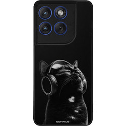Sonique Men's Edition Θήκη με Σχέδιο «Audio Kitten - Black» (Motorola Edge 70 5G)