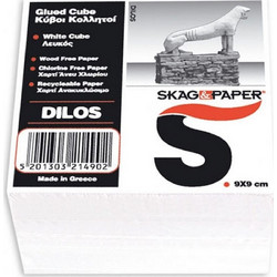 SKAG Κύβος Κολλητός Λευκός Δήλος 9x9cm 700φ