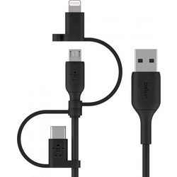 BELKIN CAC001BT1MBK Universal charging cable (Lightning/Micro-USB/USB-C to USB-A) 1M, Black
