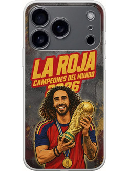 Θήκη La Roja Campeones del Mundo - Marc Cucurella iPhone 17 Pro Flexible TPU (Διάφανη Σιλικόνη)