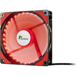 Inter-Tech Argus L-12025 Case Fan 120mm με Σύνδεση 3-Pin 4-Pin Molex Red