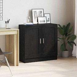 vidaXL Βιβλιοθήκη 80cm Μαύρη Δρυς