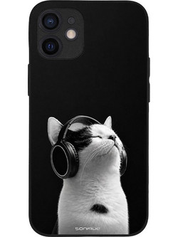 Sonique Men's Edition Back Cover Audio Kitten White (iPhone 12 mini)