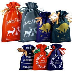 Σετ Χριστουγεννιάτικες Τσάντες Δώρων 8 τμχ Ruhhy 22251