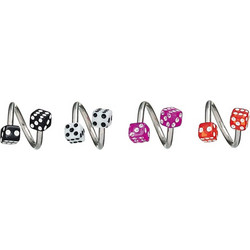 Sequoia Σκουλαρίκι Piercing Ατσάλι I-01042 (1.2*8*3*3) set 4 τεμ