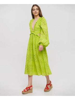 Inart Ble Φόρεμα Lime 5-41-415-0002