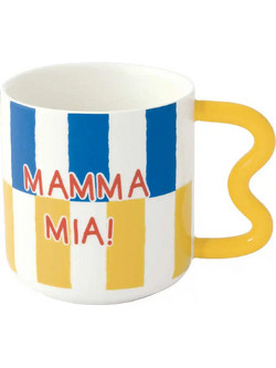 Easy Life Κούπα Πορσελάνης Energy Mamma Mia 8,5x10cm 350ml Κίτρινη