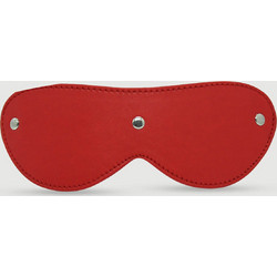 Δερμάτινη Μάσκα Συσκότισης Με Ραφή Leather Blindfold Mask With Stitching - Κόκκινο