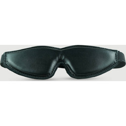 Δερμάτινη Μάσκα Συσκότισης Με Μαξιλαράκι Leather Blindfold Mask With Pillow - Μαύρο