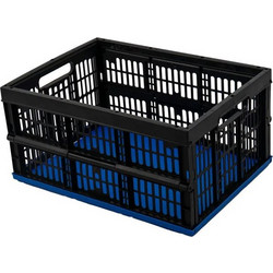 Τελάρο Πλαστικό Πτυσσόμενο Μαύρο-Μπλε 48x35x25cm Νο7001 HFA 2608003