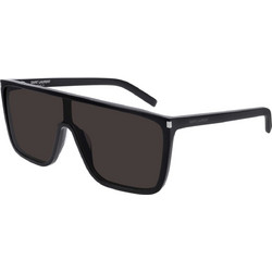 Saint Laurent SL364 001 Ανδρικά Γυαλιά Ηλίου Οβάλ Κοκάλινα Μαύρα με Μαύρο Φακό