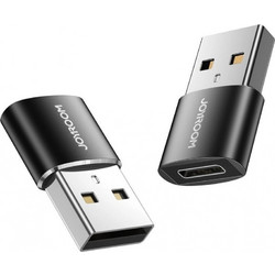 Joyroom Αντάπτορας USB-C (f) σε USB-A (m) 2τμχ Μαύρο (S-H152 Black)