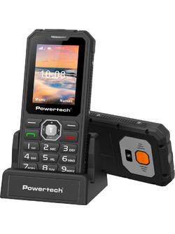 POWERTECH κινητό τηλέφωνο Sentry Armor, dual SIM, πλήκτρο SOS, 4G, IP67, μαύρο