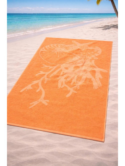 Πετσέτα Θαλάσσης Cosmin 90x165 Coral Orange