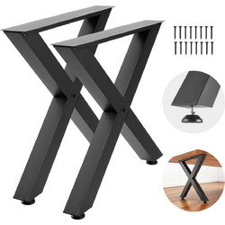 VEVOR Μεταλλικά Πόδια Τραπεζιού X, 750 x 790 mm, Σετ 2 Τεμαχίων, Μαύρα ZTCFKXX2831IBPCFO001V0