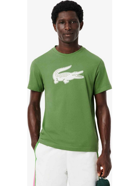 Lacoste T-shirt κανονική γραμμή λαχανί βαμβακερό