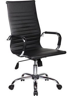 Velco Καρέκλα Γραφείου με Ανάκλιση Μαύρη 66-20064