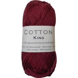 Νήμα Πλεξίματος Cotton King 100% Βαμβακερό 50 γραμμάρια με 125 μέτρα σε Μπορντό 2072