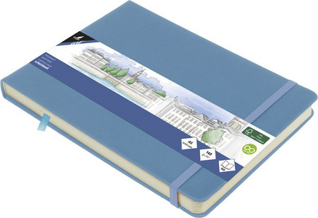 Kangaro - Sketchbook Με Σκληρό Εξώφυλλο Και Λάστιχο, Sky Blue A5 80 Φύλλα K-861315