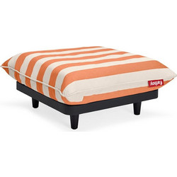 Fatboy Paletti - Πουφ Εξωτερικού Χώρου Υφασμάτινο 100x100x45 I Stripe Orange Creme