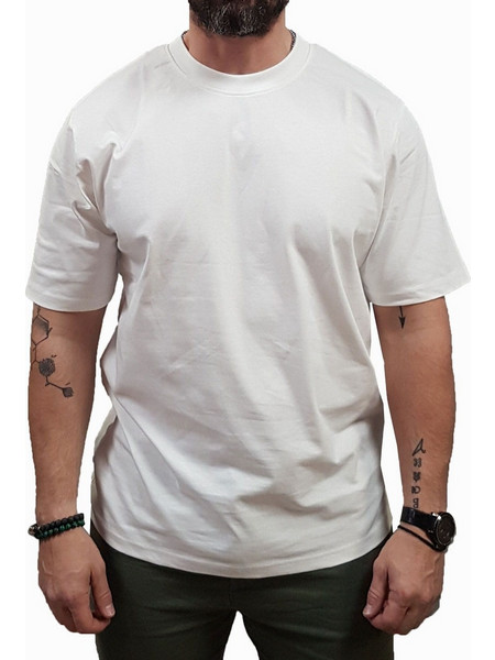 Marcus- 1033344 - Joss SS - 1023 Off White - Regular Fit - ΜΠΛΟΥΖΑ - white