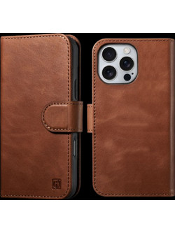 iCarer Detachable 2 in 1 Leather MagSafe Θήκη Πορτοφόλι Retro Brown (iPhone 16 Pro Max)