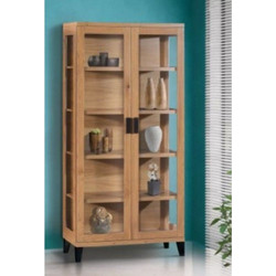 Βιτρίνα Σαλονιού 154 σε Ξύλο Δρυς (Π90xΒ40xΥ190)cm