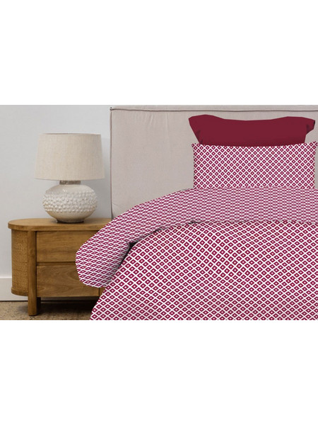 Παπλωματοθήκη Ariel (Σετ 2τμχ) Red Wine Astron Μονό 170x250cm 100% Πενιέ Βαμβάκι