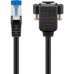 Goobay Cat 6A Extension Cable, S/Ftp (PiMF) Black - (65644)