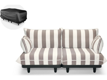 Fatboy Paletti - Καναπές Διθέσιος Από Ύφασμα Olefin 190x100x90 I Stripe Cacao