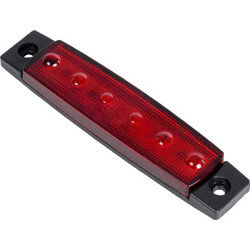 GLOBOSTAR(R) SIDEMARKER 79901 Φώτα Όγκου Οχημάτων LED 1.5W 75lm 120 DC 10-30V Αδιάβροχο IP66 Κόκκινο - 6 x SMD2835 Sanan Chip - Μ9.5 x Π2 x Υ1.1cm