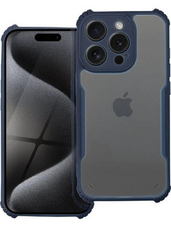 Forcell iPhone 16 Pro Θήκη Με Πλαίσιο Σιλικόνης Διάφανη - Navy