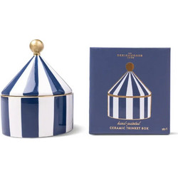Κεραμικό κουτάκι αποθήκευσης - Navy Stripe Designworks Ink 10x12x10 cm