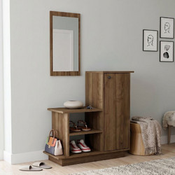 Έπιπλο εισόδου Cute Megapap χρώμα καρυδί 90x35x95εκ