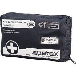 Petex 43930004 Φαρμακείο Αυτοκινήτου Πλήρες Τσαντάκι με 14 Είδη DIN 13164:2022