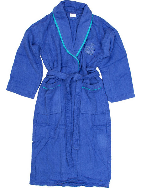 Dimcol Μπουρνούζι 100% Βαμβακερό Μπλε 450GSM