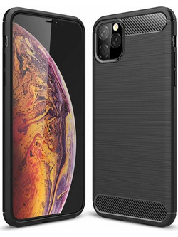 FORCELL CARBON BACK COVER CASE FOR APPLE IPHONE 11 PRO MAX (6,5) BLACK