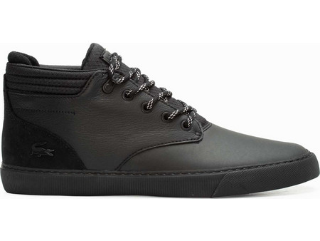 Lacoste Esparre Chukka Ανδρικά Μποτάκια Δερμάτινα Μαύρα 40CMA0020-02H